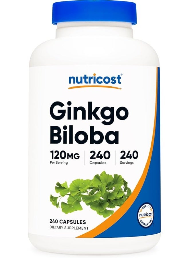 Nutricost, Ginkgo Biloba, 120 mg, 240 Capsules - Image 1